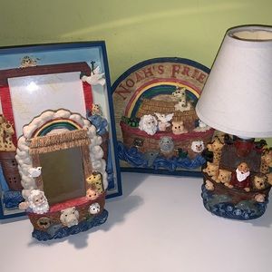 Young’s vintage Noah’s ark 4 piece bedroom decor bundle